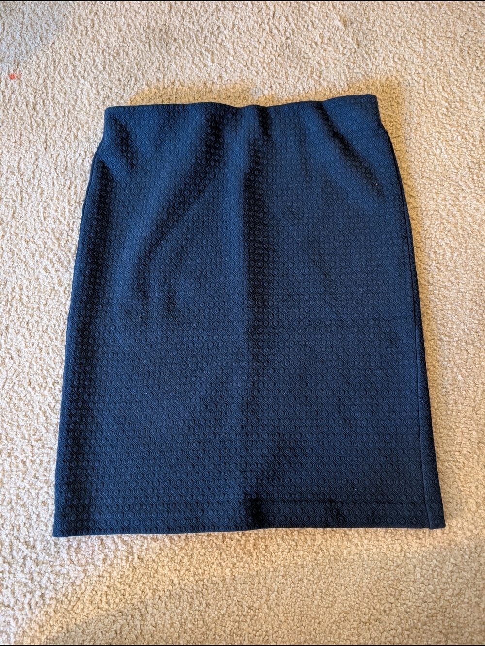 LOFT Navy Textured Pencil Skirt
